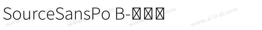 SourceSansPo B字体转换